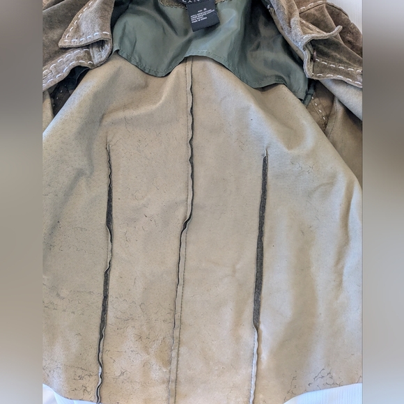 90s VTG Brown Leather Button Up Shirt - Picture 10 of 13